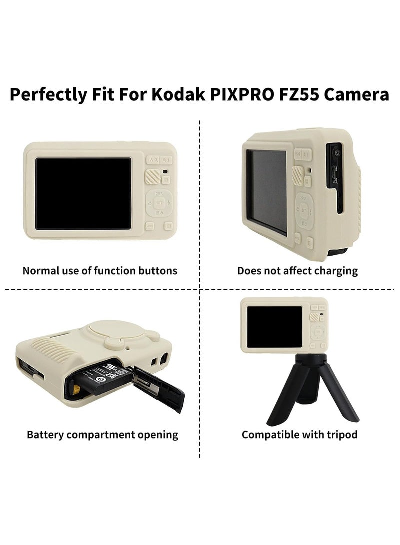 غطاء سيليكون واقي لكاميرا Kodak PIXPRO FZ55، إكسسوارات حماية تشمل حاميي شاشة وغطاء عدسة قابل للإزالة لكاميرا PIXPRO FZ55. - Image 2